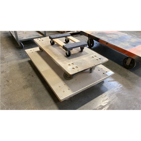 SET OF 3 MOBILE PLATFORM CARTS/DOLLIES