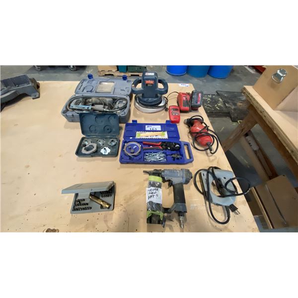 GROUP OF ASSORTED TOOLS- MILWAUKEE, RYOBI, DREMEL & OTHER TOOLS
