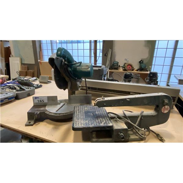 MAKITA COMPOUNDE MITER SAW & DREMEL SCROLL SAW