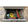 Image 4 : STEEL EQUIPMENT 6 DRAWER CABINET WITH ASSORTED TOOLS, HARDWARE & SHOP SUPPLIES