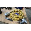 Image 1 : GROUP OF 3 PNEUMATIC TOOLS AND YELLOW AIRLINE HOSE