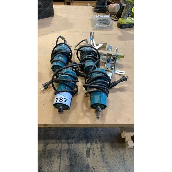 GROUP OF 4 MAKITA LAMINATE TRIMMERS