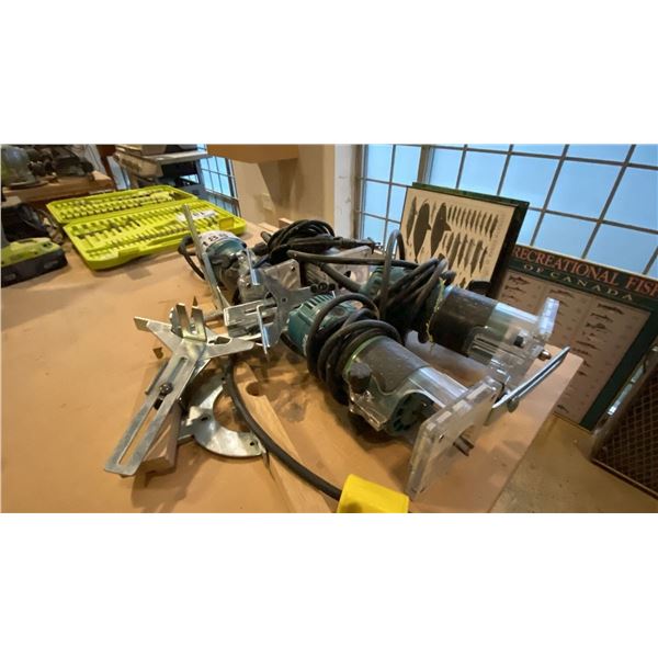 GROUP OF 4 MAKITA LAMINATE TRIMMERS