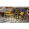 Image 2 : 2 YELLOW WORK LIGHTS, BOX OF HARD HATS AND 2 JERRY CANS