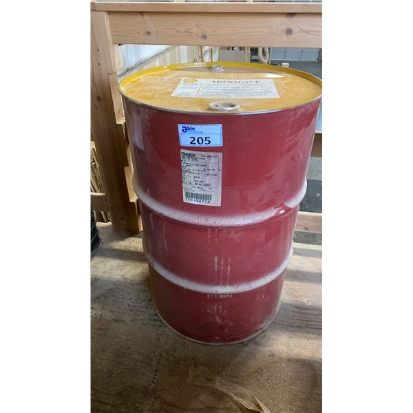 SHELL THERMIA *C HEAT TRANSFER OIL - APPROX. 1/3 LEFT IN 55 GALLON BARREL