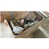 Image 2 : 3 LARGE WOODEN STORAGE BOXES WITH CONTENTS - ASSORTED HOSE, ELECTRICAL, PARTS, HARDWARE