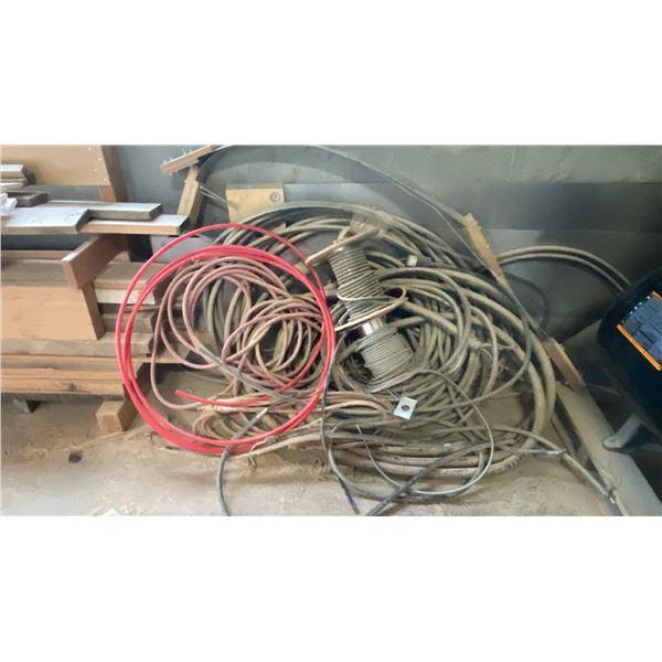 LARGE GROUP OF ELECTRICAL POWER CABLE/WIRE, ALUMINIUM SHEET METAL AND VENTILATION DUCT PCS.
