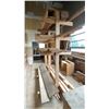 Image 1 : LARGE ASSORTED OF WOOD STOCK MATERIAL & PCS. *INCLUDES WOODEN STORAGE RACK*