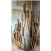 Image 6 : LARGE ASSORTED OF WOOD STOCK MATERIAL & PCS. *INCLUDES WOODEN STORAGE RACK*