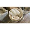 Image 10 : LARGE GROUP OF ASSORTED ITEMS - PLASTIC BARRELS, WOODEN STORAGE BOX,