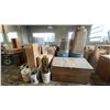 Image 1 : LARGE GROUP OF ASSORTED ITEMS - PLASTIC BARRELS, WOODEN STORAGE BOX,