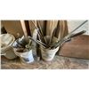 Image 9 : LARGE GROUP OF ASSORTED ITEMS - PLASTIC BARRELS, WOODEN STORAGE BOX,