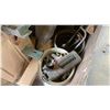 Image 3 : LARGE GROUP OF ASSORTED ITEMS - CABINET, STEEL BRACKETS, STORAGE BOX,