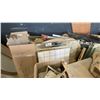 Image 6 : LARGE GROUP OF ASSORTED ITEMS - CABINET, STEEL BRACKETS, STORAGE BOX,