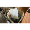 Image 3 : LARGE GROUP OF ASSORTED ITEMS - WOOD SHELF UNITS, DESK, TOOLS, HARDWARE AND MORE