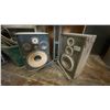 Image 4 : LARGE GROUP OF ASSORTED ITEMS - WOOD SHELF UNITS, DESK, TOOLS, HARDWARE AND MORE