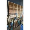 Image 10 : LARGE GROUP OF ASSORTED ITEMS - 2 LARGE WOODEN  SHELF UNITS W/CONTENTS, HARDWARE,