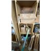 Image 11 : LARGE GROUP OF ASSORTED ITEMS - 2 LARGE WOODEN  SHELF UNITS W/CONTENTS, HARDWARE,