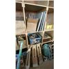 Image 12 : LARGE GROUP OF ASSORTED ITEMS - 2 LARGE WOODEN  SHELF UNITS W/CONTENTS, HARDWARE,