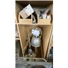 Image 8 : LARGE GROUP OF ASSORTED ITEMS - 2 LARGE WOODEN  SHELF UNITS W/CONTENTS, HARDWARE,