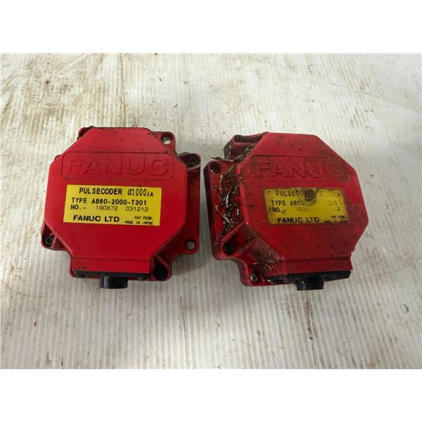 Lot of (2) Fanuc #A860-2000-T301 Pulsecoders