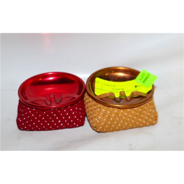 SANDBAG ASHTRAYS ( RED AND GOLD )