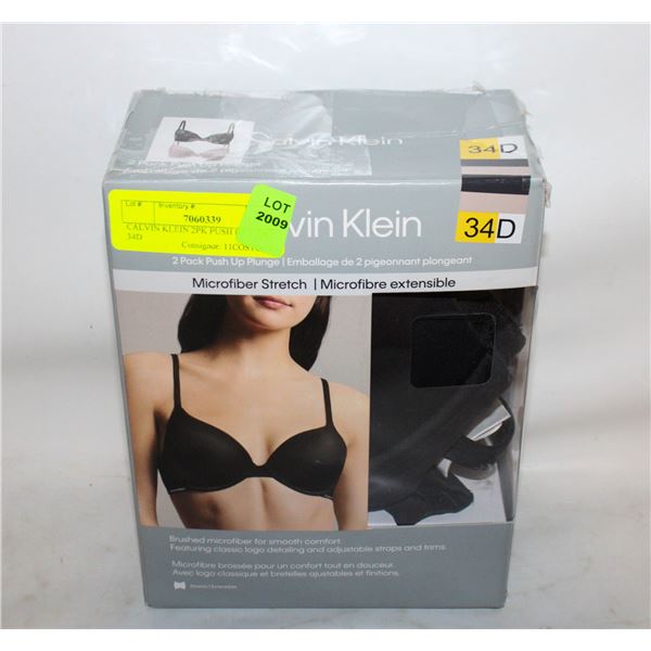 CALVIN KLEIN 2PK PUSH UP BRA 34D