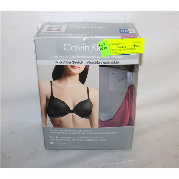 CALVIN KLEIN 38C 2PK PUSH UP PLUNGE BRAS