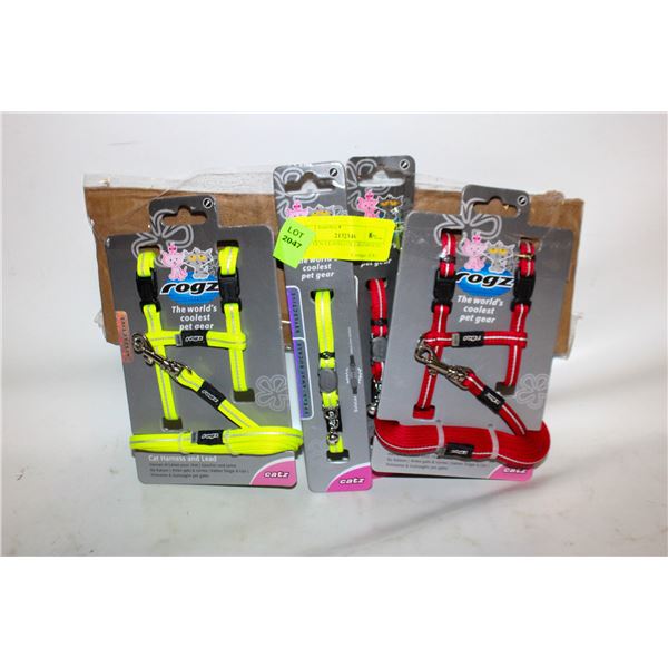 6 KITTEN LEASH,COLLAR,HARNESS