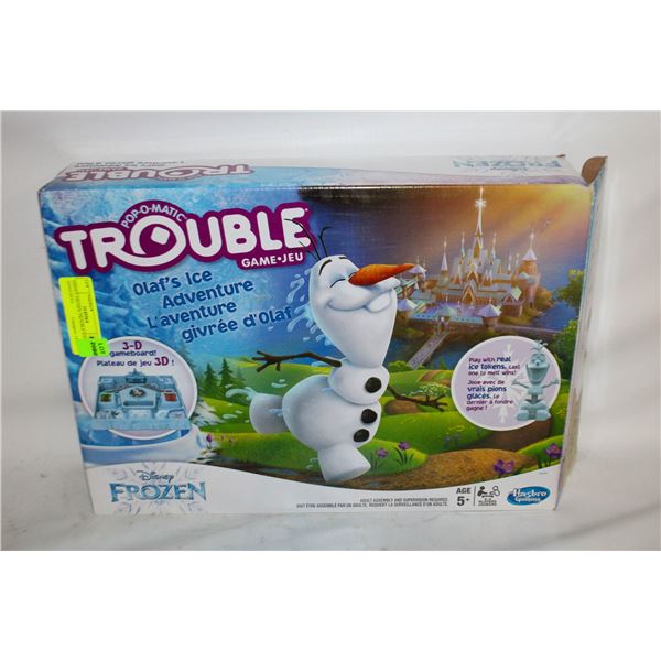 DISNEY FROZEN TROUBLE GAME + ANNA DOLL