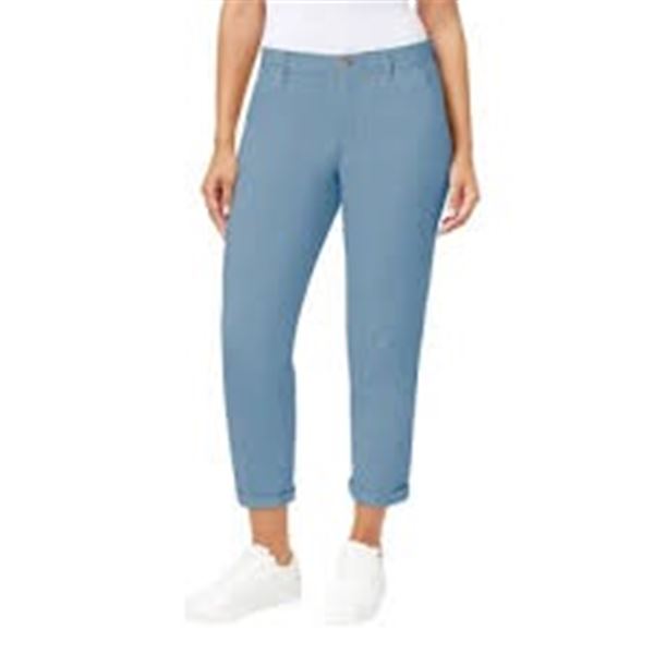 NEW KENSIE WOMENS CHINO PANTS BLUE SIZE 12