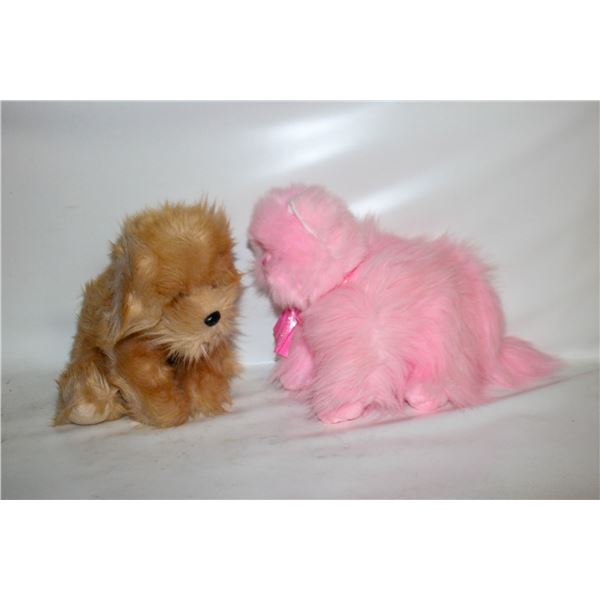 TY BEANIE BABIES 12" PINK FLUFFY CAT & BROWN FLUF