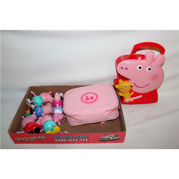 PEPPA PIG CASE & PEPPA PIGS TOYS