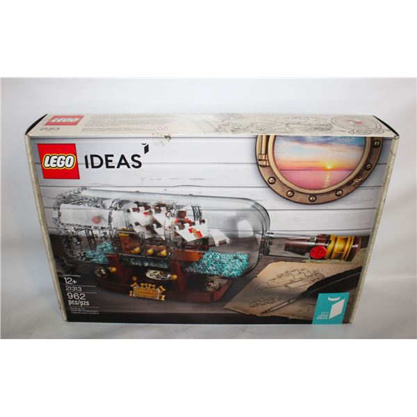 LEGO IDEAS SHIP IN BOTTLE LEVIATHAN 21313 BUILT WI