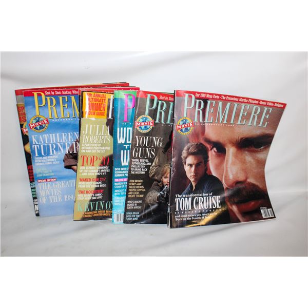VINTAGE PREMIERE MOVIE MAGAZINES BOX LOT ASSORTED