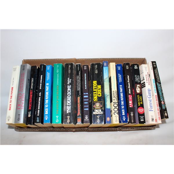 MOVIE THEME PAPER BACK BOOKS BOX LOT ASSORTED