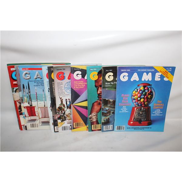 VINTAGE "GAMES" MAGAZINES BOX LOT ASSORTED