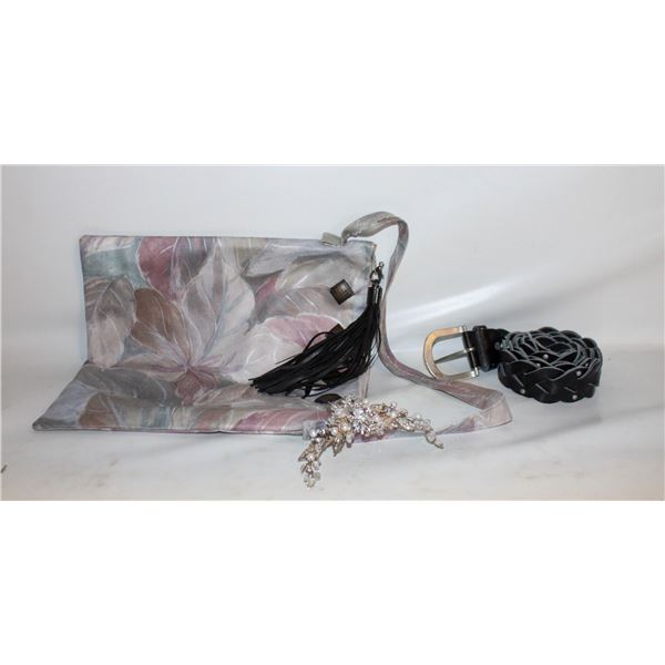 LADIES HAIR PIECE + LEATHER STYLE BRAIDED