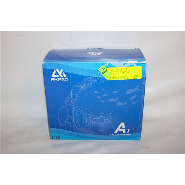 UNUSED REPACKED AKASO SNORKEL MASK FULL FACE