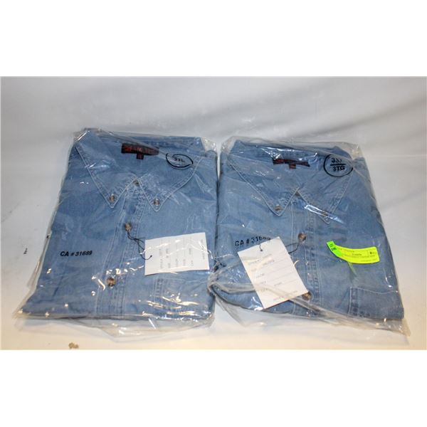NEW MEN'S SHIRTS 2 DENIM SIZE 3XL