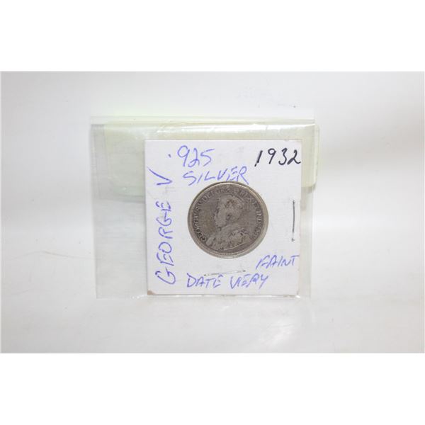 1932 GEORGE V QUARTER SILVER