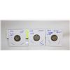 Image 1 : CANADA 10 CENT SILVER COINS 1913,1931,1936