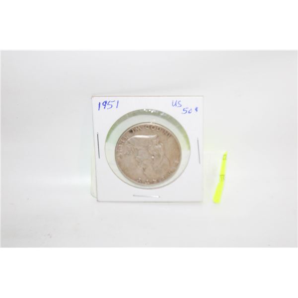 1951 US SILVER HALF DOLLAR
