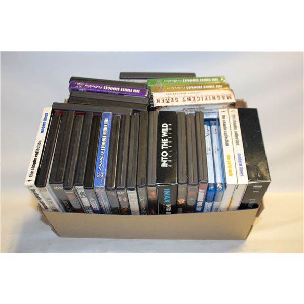 BOX OF MOVIE DVDS