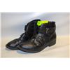 Image 1 : WOMENS BLACK LEATHER ANKLE BOOTS LINED