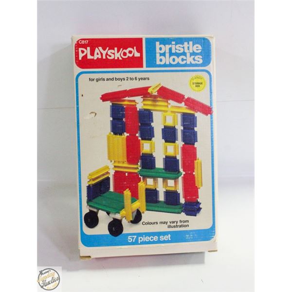 1980'S MILTON BRADLEY PLAYSKOOL BRISTLE BLOCKS