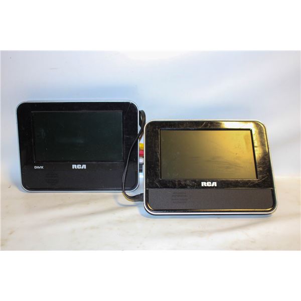 LOT OF 2 RCA MOBILE DVD PLAYERS