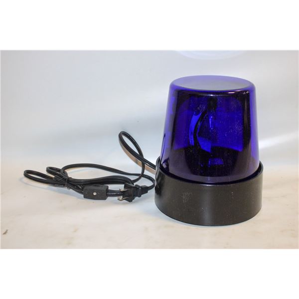 BLUE AND BLACK ROTATING POLICE PARTY LIGHT