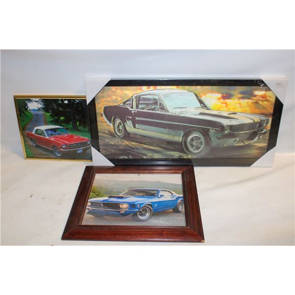 FLAT OF NEW 3D FORD MUSTANG FRAMED