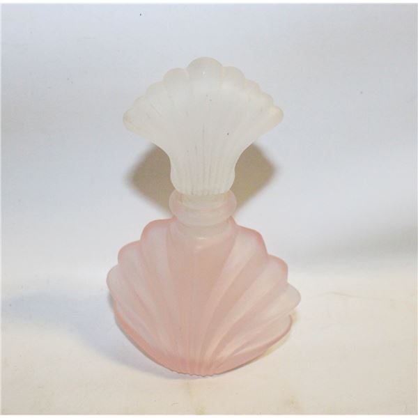 VINTAGE SMOKE GLASS PERFUME BOTTLE
